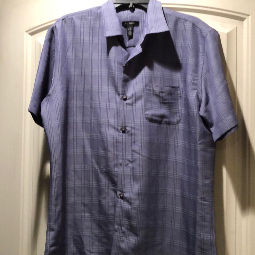 Men’s 15-151/2 Neck Med. Light Blue Striped Shirt